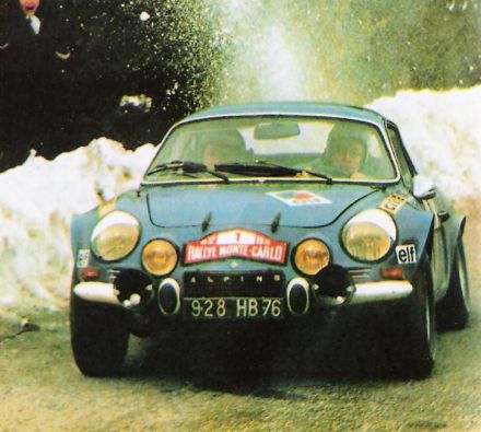 Jean Luc Therier i Claude Roure na samochodzie Alpine Renault A 110.