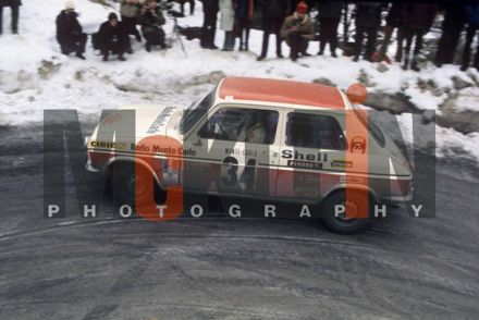 Bernard Fiorentino i Maurice Gelin na samochodzie Simca 1100 S.