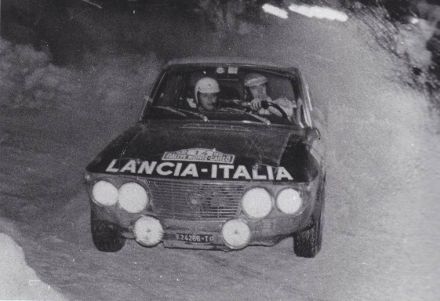 Sandro Munari i Mario Manucci na samochodzie Lancia Fulvia HF 1600.