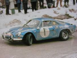 Jean Luc Therier i Claude Roure na samochodzie Alpine Renault A 110.