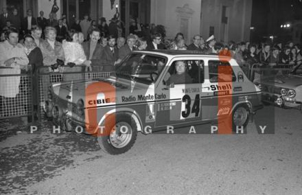 Bernard Fiorentino i Maurice Gelin na samochodzie Simca 1100 S.