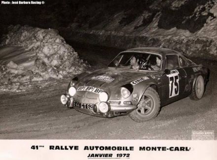Jose Barbara i Bernard Sizaire na samochodzie Alpine Renault A 110.