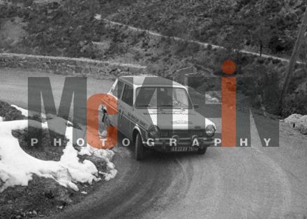 Bernard Fiorentino i Maurice Gelin na samochodzie Simca 1100 S.