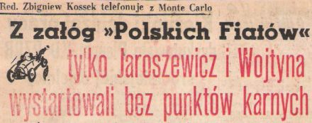 41.Rajd Monte Carlo (MC). 1 eliminacja.  21-29.01.1972r.