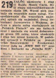 41.Rajd Monte Carlo (MC). 1 eliminacja.  21-29.01.1972r.
