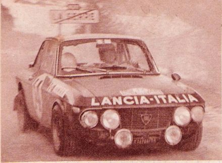 Sandro Munari i Mario Mannucci na samochodzie Lancia Fulvia 1600 HF.