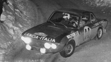 Sandro Munari i Mario Manucci na samochodzie Lancia Fulvia HF 1600.