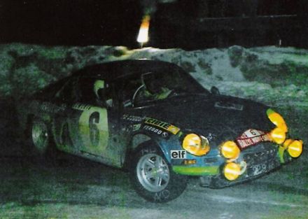 Jean Claude Andruet i Pierre Pagani na samochodzie Alpine Renault A 110.