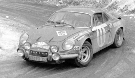 Ove Andersson i John Davenport na samochodzie Alpine Renault A 110.