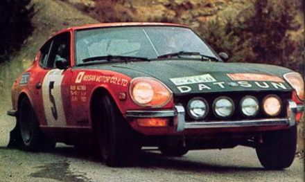 Rauno Aaltonen i Jean Todt – Datsun 240 Z.