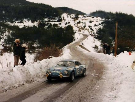 Jose Barbara i Bernard Sizaire na samochodzie Alpine Renault A110/1600S.