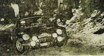 Jean Pierre Nicolas i Guy Vial na samochodzie Alpine Renault A 110.