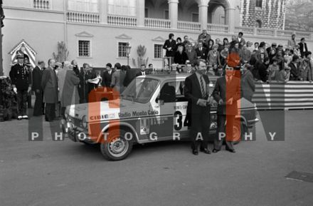 Bernard Fiorentino i Maurice Gelin na samochodzie Simca 1100 S.