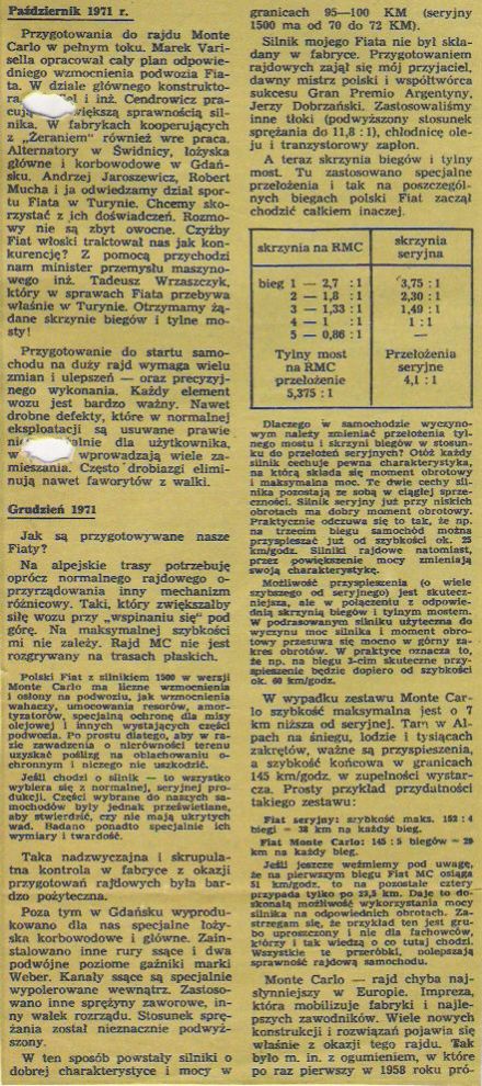 41.Rajd Monte Carlo (MC). 1 eliminacja.  21-29.01.1972r.