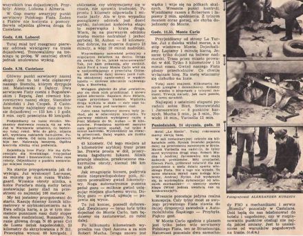 41.Rajd Monte Carlo (MC). 1 eliminacja.  21-29.01.1972r.