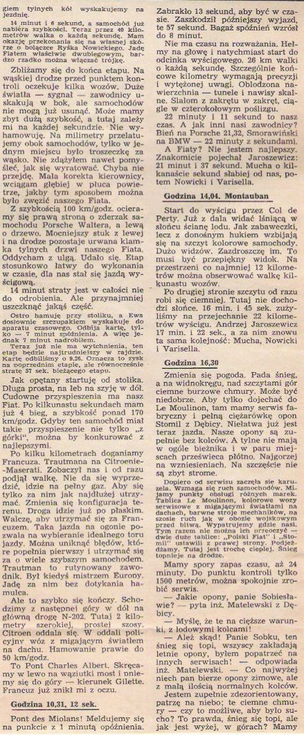 41.Rajd Monte Carlo (MC). 1 eliminacja.  21-29.01.1972r.