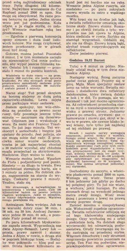 41.Rajd Monte Carlo (MC). 1 eliminacja.  21-29.01.1972r.