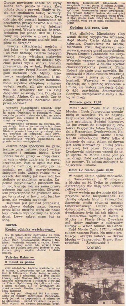 41.Rajd Monte Carlo (MC). 1 eliminacja.  21-29.01.1972r.