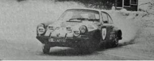 Björn Waldegaard i Lars Helmer na samochodzie Porsche 911S.