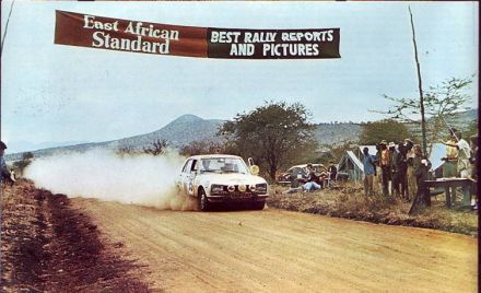 Roger Harris i Peter Austin na samochodzie Peugeot 504 injection.