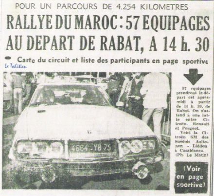 15 Rajd Maroka. 4 eliminacja.  26-29.04.1972r.