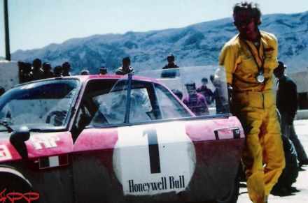 Simo Lampinen na samochodzie Lancia Fulvia 1600 HF.