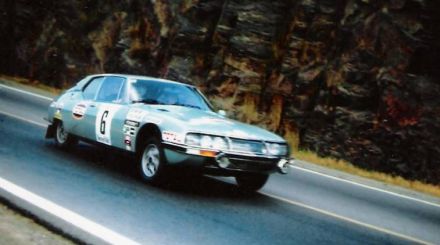 Rauno Aaltonen i Henry Liddon na samochodzie Citroen SM. 