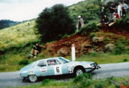 Rauno Aaltonen i Henry Liddon na samochodzie Citroen SM.