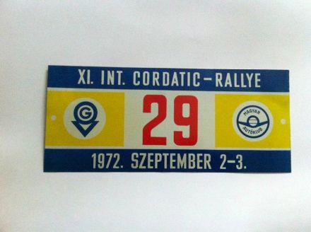 11 Rajd Cordatic (H). 3 eliminacja.  2-3.09.1972r.