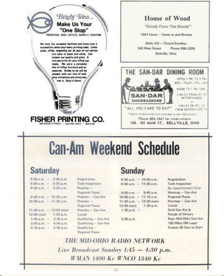 Mid Ohio (USA). 4 eliminacja.  5-6.08.1972r.