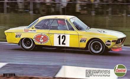 Alain Peltier na samochodzie BMW 2800 CS.