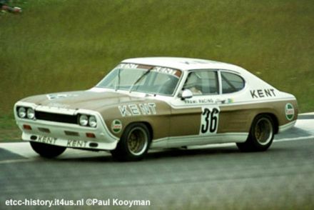 Jean-Claude Franck na samochodzie Ford Capri RS 2600.