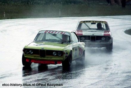 Alain Peltier na samochodzie BMW 2800 CS.