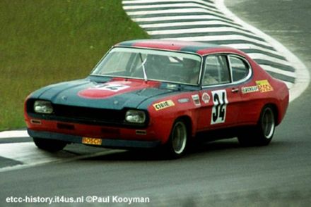 Jean-Claude Geurie na samochodzie Ford Capri RS 2600.