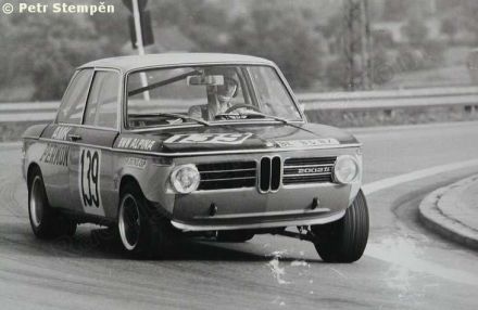 Zdenek Halada na samochodzie BMW 2002 Ti Alpina.