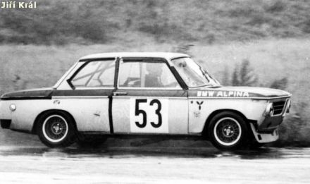 Zdenek Halada na samochodzie BMW 2002 Ti Alpina.