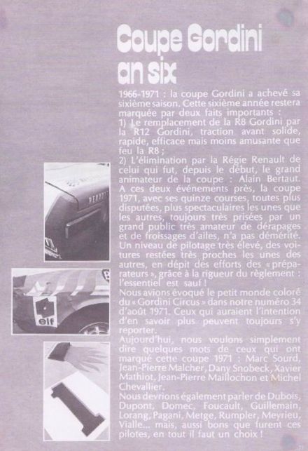 Puchar Renault 12 Gordini – 1972r.