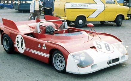 Andrea de Adamich i Toine Hezemans na samochodzie Alfa Romeo T33/TT/3.
