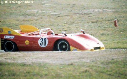 Franz Pesch na samochodzie Porsche 917 Spyder.