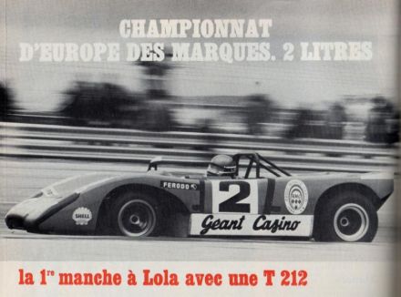 Gerard Larrousse na samochodzie Lola T210 Ford.