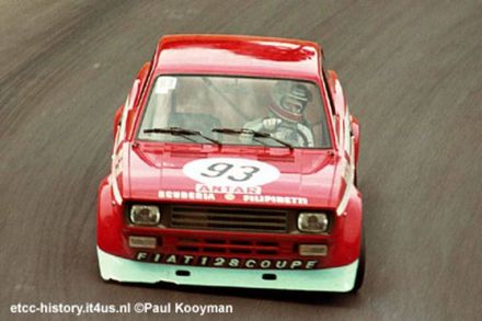 Jean-Louis Lafosse i Bernard Chenevière na samochodzie Fiat 128 coupe 1300.