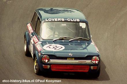 Hans Sauer i Helmut Gall na samochodzie Sunbeam Imp.