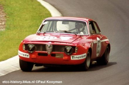Gianluigi Picchi i Carlo Facetti na samochodzie Alfa Romeo 1300 GTA Junior.
