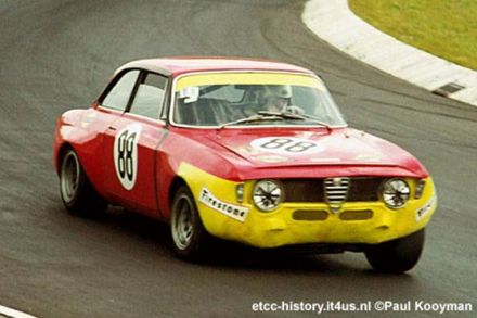 Reinhard Kern i Valerio Corti na samochodzie Alfa Romeo 1300 GTA Junior.
