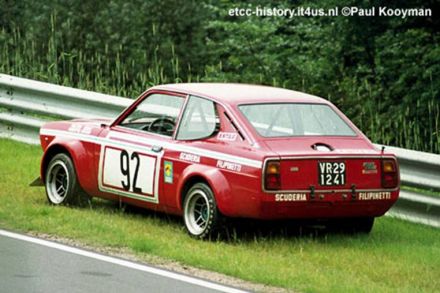 Walter Dona i Umberto Grano na samochodzie Fiat 128 coupe 1300.