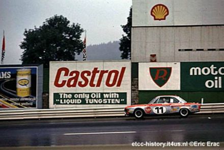 John Fitzpatrick i Hans Heyer na samochodzie BMW 2800 CS.