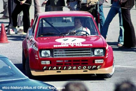 Walter Dona i Umberto Grano na samochodzie Fiat 128 Sport coupe 1300.