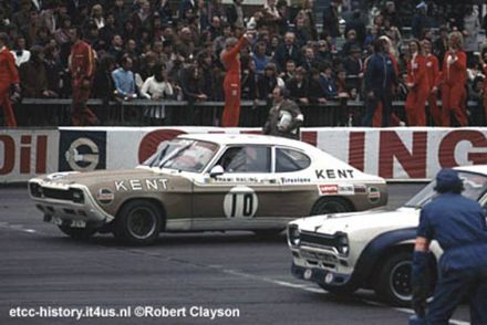 Toine Hezemans i Jean-Claude Franck na samochodzie Ford Capri RS 2600.