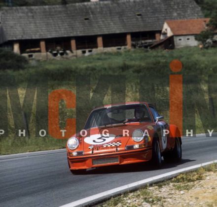 Günter Steckkönig i Björn Waldegaard na samochodzie Porsche 911S.