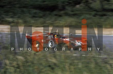 Helmut Marko i Carlos Pace na samochodzie Ferrari 312 PB. 